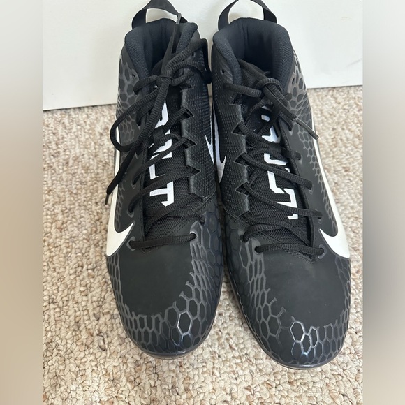 Nike Zoom Trout 856 Baseball Cleat AH3372-010 Metal Mid 3/4 Top Black Men's 12 - Picture 3 of 6